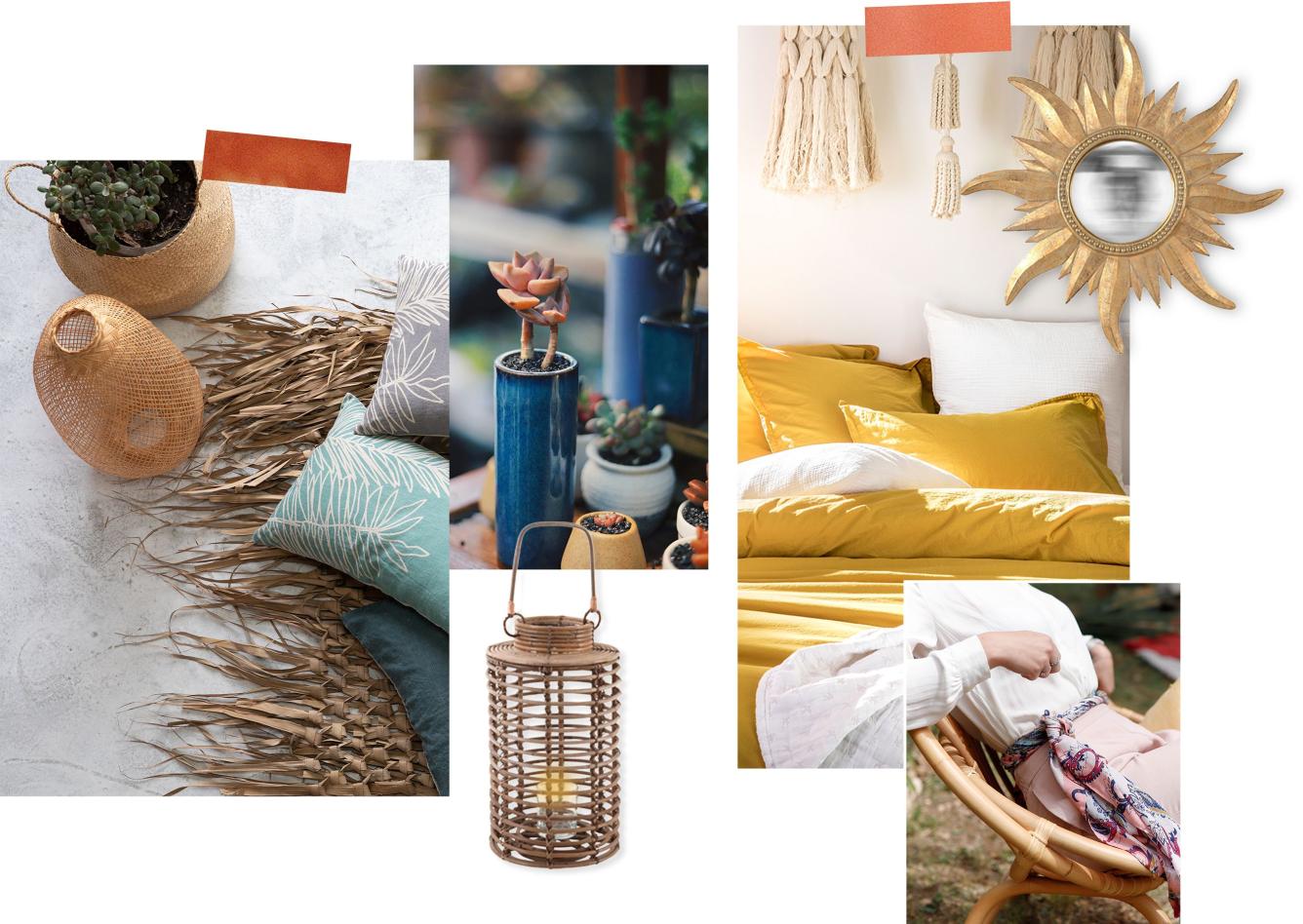 idees deco boheme chic moodboard