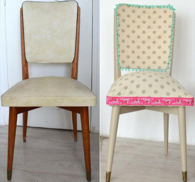 rénovation d’une vieille chaise en bois et tissu | Camif