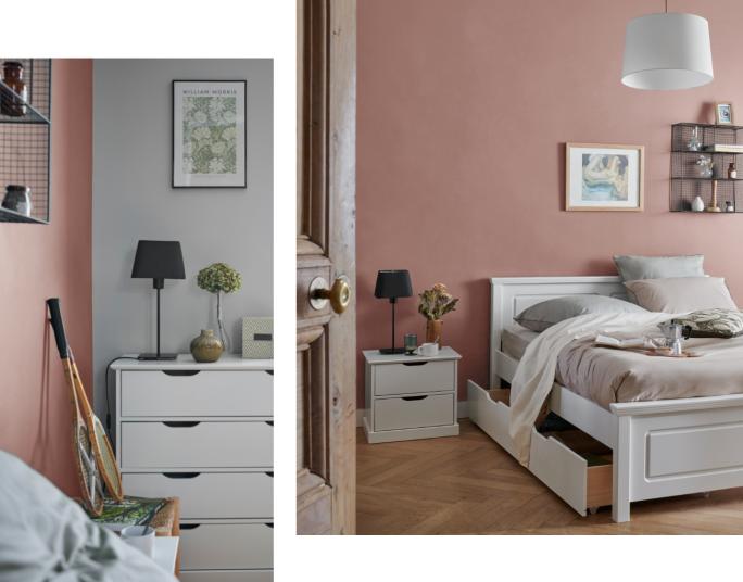 Couleur pour une chambre : le rose pâle | Blog Camif