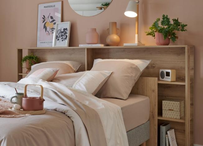 Tête de lit rangement bois | Blog Camif