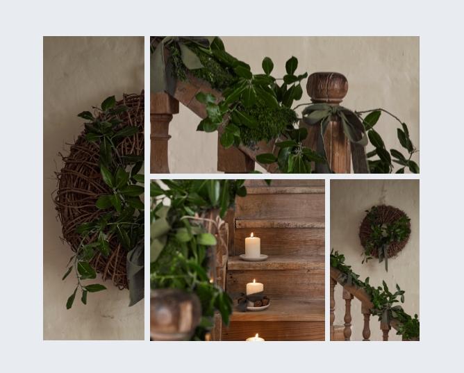Guirlande et couronne de Noël végétales | Blog Camif